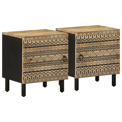 Lanare 40cm W Solid Wood Bedside Table