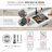 Undermount 22 inch Stainless Steel Single Bowl Workstation Kitchen Sink with Black Cutting Board