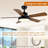 44-Inch Ceiling Fan With LED Light And Remote Control, 6-Speed Modes, 2 Rotating Modes, Timer, Improved Blades