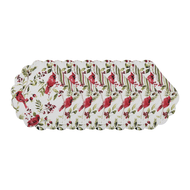 Ensemble de 6 napperons Rosalind Cardinal and Berries
