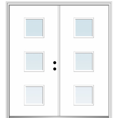 81.75'' Glass Fiberglass Front Entry Doors