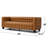 Faux Leather Square Arms Sofa-1820623969
