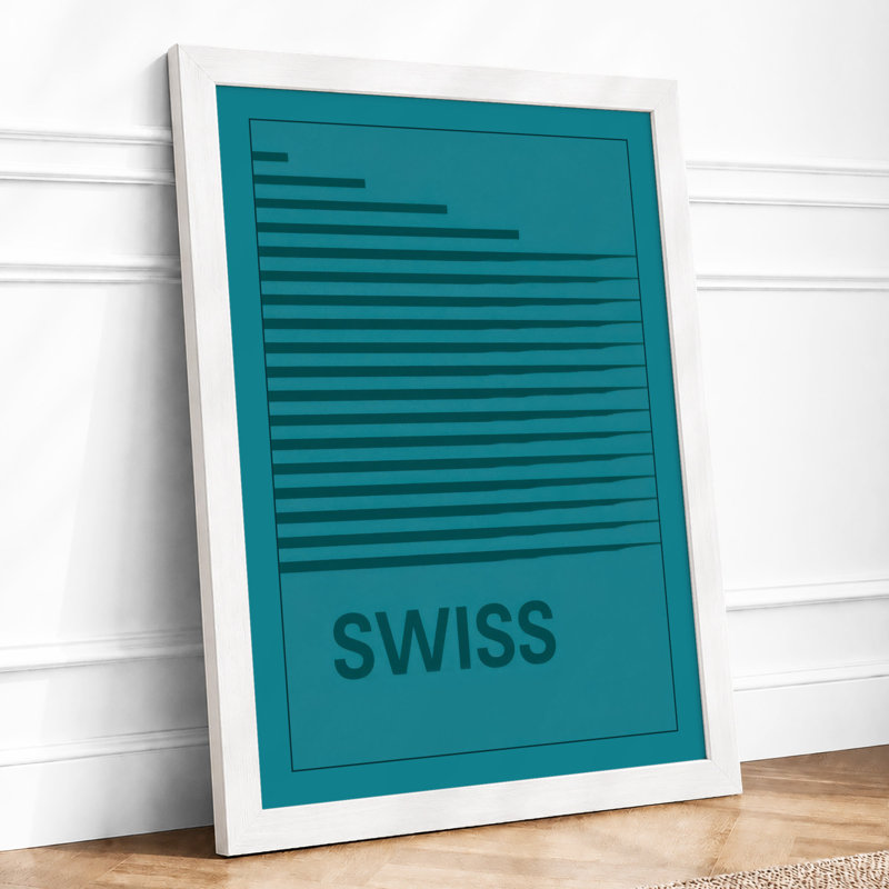 Swiss Modernism Minimalist - Print, A4 - 29.7 x 21.0 cm, White
