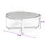 Table de patio d'extérieur avec plateau, cadre mat et base