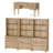 2 - Piece Office Set, 56" Executive Desk & Set Of 3 Bookcases With Drawers-1650156653