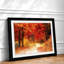 Path Through the Forest at Autumn in Abstract - Picture Frame Painting Print on MDF-55737336-55737340
