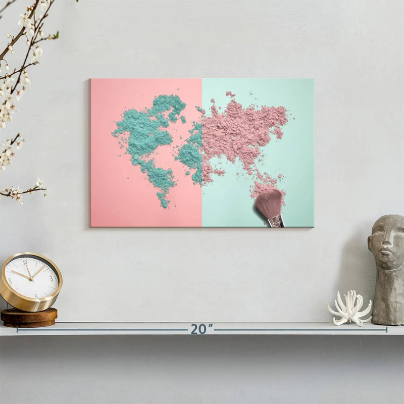 " Makeup Map " by Enchanté Designs, 8" H x 12" W x 1" D