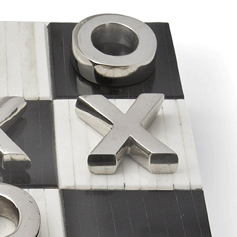 Tic Tac Toe Flat Board, Nickel
