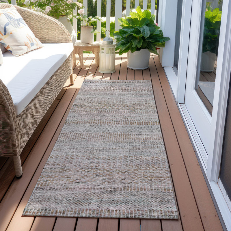 Tapis intérieur / extérieur lavable en machine Claudian ACN1634, Tapis de couloir 2 pi 3 po x 7 pi 6 po