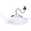 10 Watt LED Downlight Retrofit 5-6 Inch CCT Selectable Round White Finish