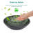 Bathroom Artistic Tempered Glass Vessel Bathroom Sink With Black Faucet And Pop-Up Drain, Elegant Green Glass Bathroom Sink With Natural Marble Texture