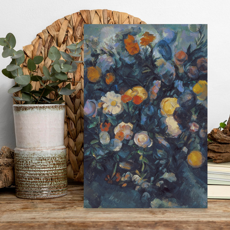 Vase de fleurs - Affiche murale abstraite contemporaine représentant des fleurs, H 18 po x l 12 po