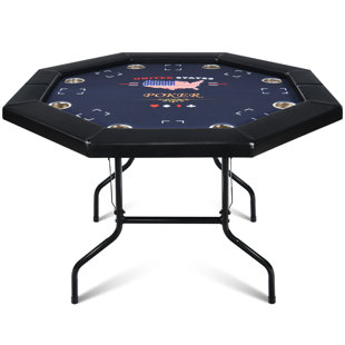 Kulamoon 48 8 - Player Poker Table Kulamoon Finish: Black