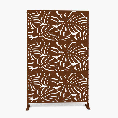Stanaford 6 ft. H x 4 ft. W Stanaford Durable Metal Privacy Screen with Decorative Patterns by Pia Ricco