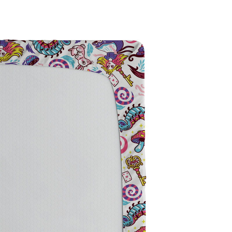 Ensemble de 2 draps-housse Ambesonne Fantasy Multicolore, Drap-housse très grand californien