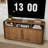 51 Inch Fluted Tv Stand For 55 60 65 Inch Tv,  Mid Century Modern Entertainment Center With Storage,  Adjustable Shelves, Sliding Doors-1113670424