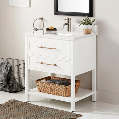 Ensemble de meuble-lavabo simple 30 po avec lavabo encastré rectangulaire Robertson