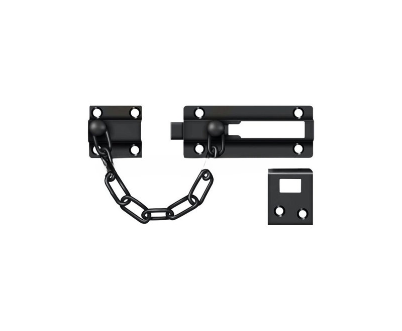 Brass Latch/Catch/Bolt, Black