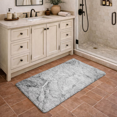 Tapis de qualité supérieure lavable à la machine à poils longs ADS516
