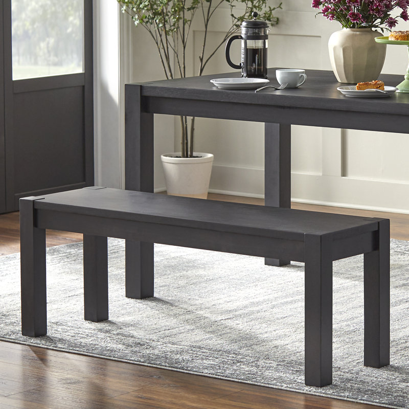 Banc en bois Dellbrook, Noir