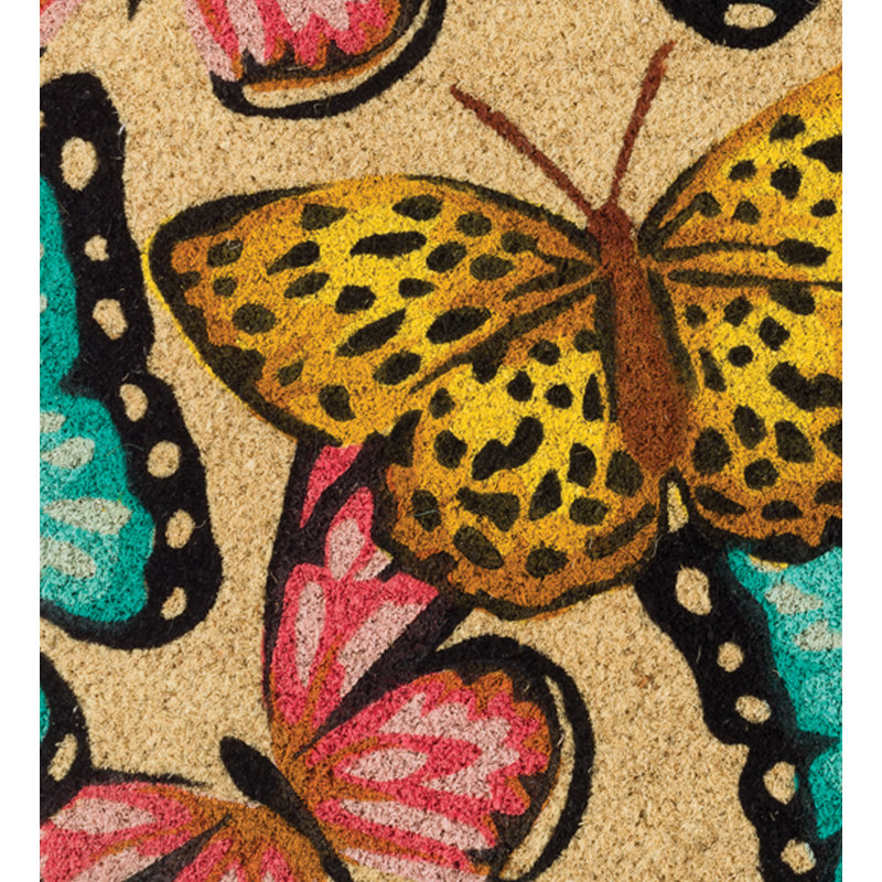 Doormat Coir - Butterfly, 30" W x 18" L, Butterfly
