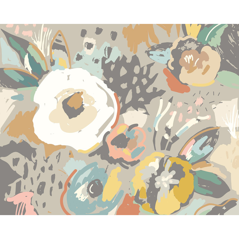 Arshanti Floral Wall Mural, Neutral
