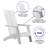 Balasi Modern Dual Slat Back Indoor/Outdoor Adirondack Style Chairs-1935649350
