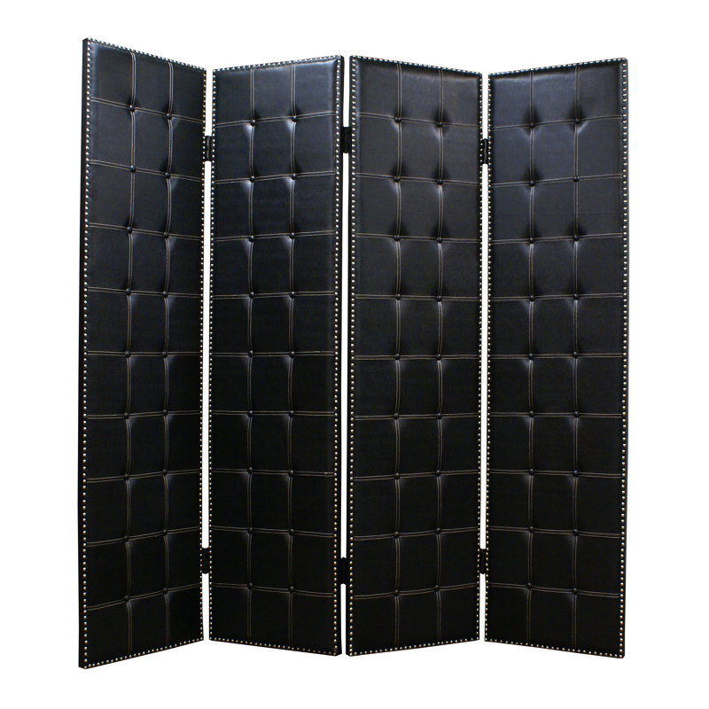 84 X 84 Black Faux Leather Screen 84 X 84 Black Faux Leather Screen