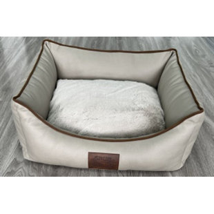Snug And Cosy Grey Faux Leather Pet Bed