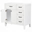 Meuble-lavabo de salle de bain sans lavabo, base d'armoire seulement, armoire de salle de bain avec tiroirs, structure solide et panneau de fibres à densité moyenne-115688361