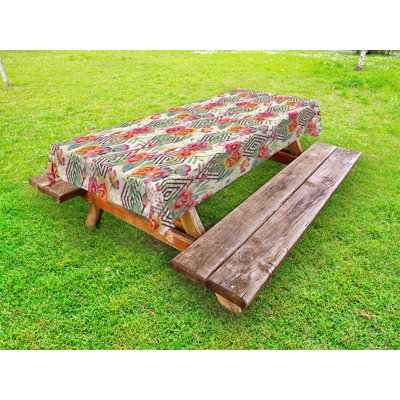 Outdoor-Tischdecke, Diamantförmig Rectangle, Mehrfarbig