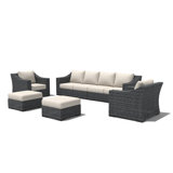 Eloisa Wicker 8 - Person Patio Conversation Sets with Cushions