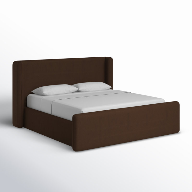 Joss & Main Aelin Upholstered Platform Bed - Brown