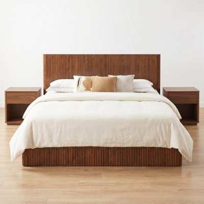 Structure de lit très grand avec rangement escamotable Aucune base de matelas requise