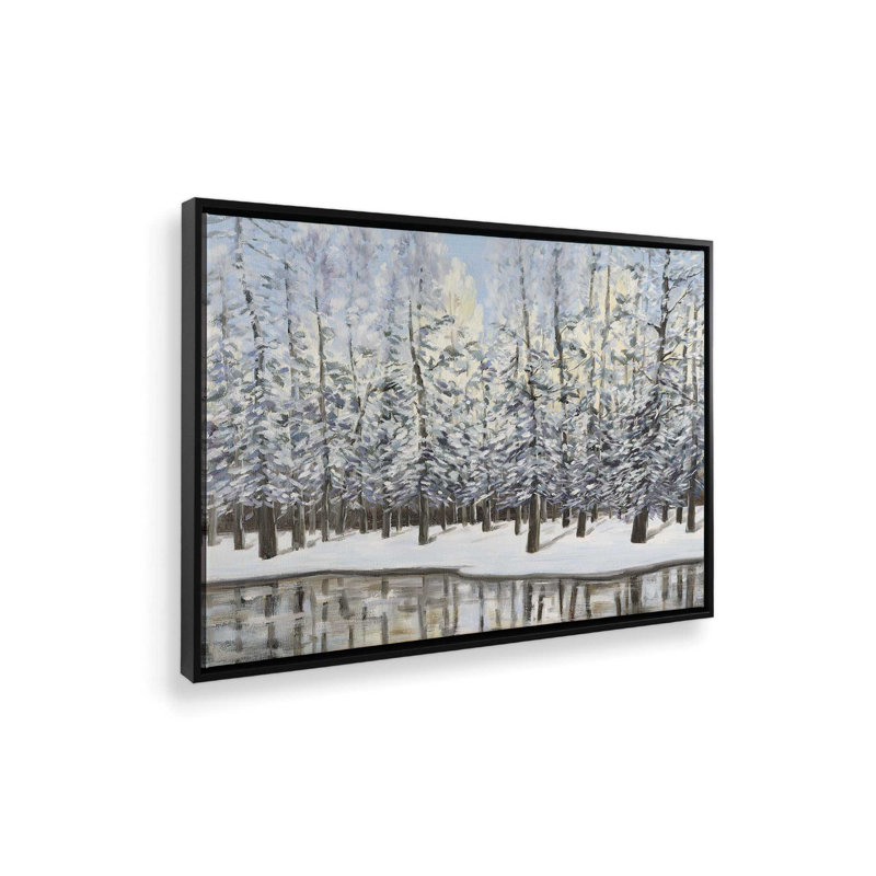 «Winter Forest» par Dogwood, Toile avec cadre, Noir, L 48 x H 36