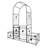 80'' W x 20'' D Iron Arbor Gate with Gate in Black