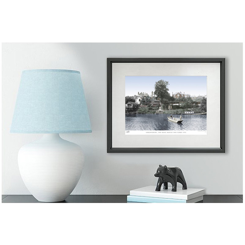 Shrewsbury, The Boat House Inn Ferry 1911 - Single Picture Frame Print, 60cm H x 80cm W x 2.3cm D