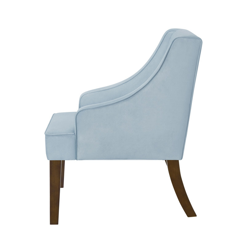 Chaise d'appoint en velours de mer Mid-Century