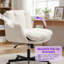 Chaise de bureau en chenille pivotante à hauteur réglable, chaise de bureau avec accoudoirs convertibles-128513739