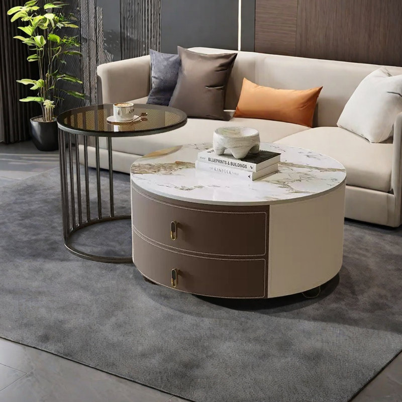 Table basse Simple Rock, Blanc / transparent