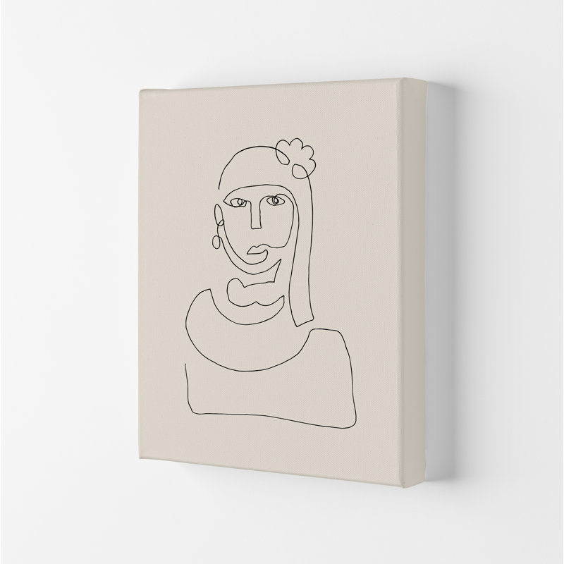 Picasso Line Bust - Print, Wrapped Canvas, 29.7cm H x 21cm W x 4cm D