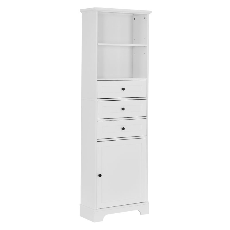 Gale Freestanding Linen Cabinet, White
