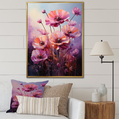 «Lilas lumineux rose» - Poppy Palette III - coquelicots, art mural