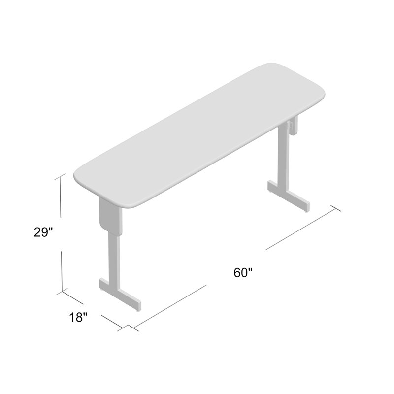 60'' Rectangular Folding Table, Walnut