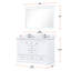 Double blanc 48 po Meuble-lavabo large avec comptoir en marbre, structure de support en bois massif, fermeture silencieuse, compartiments de rangement spacieux et robinet pré-percé
