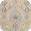 Rideaux obscurcissants à motif de médaillon rétro à motif de médaillon rétro pour chambre jaune sur fond gris-2012581143-2012581142