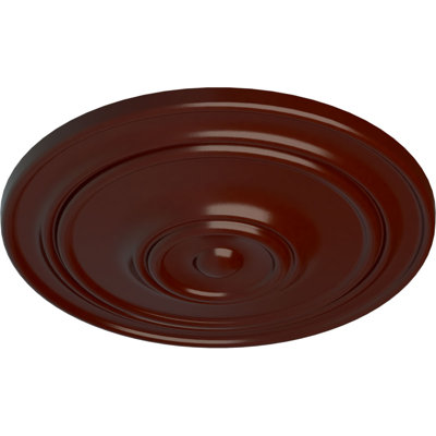 Endurathane Classic Ceiling Medallion, 21 7/8"OD x 2 3/8"P (For Canopies up to 5 1/2"), Hand-Painted Brushed Mahogany Finish
