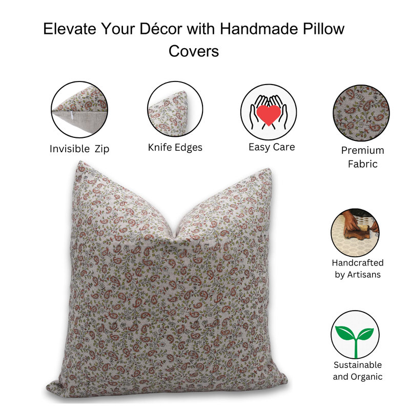 Linen Lumbar Indoor/Outdoor Pillow Cover, 14" x 20"