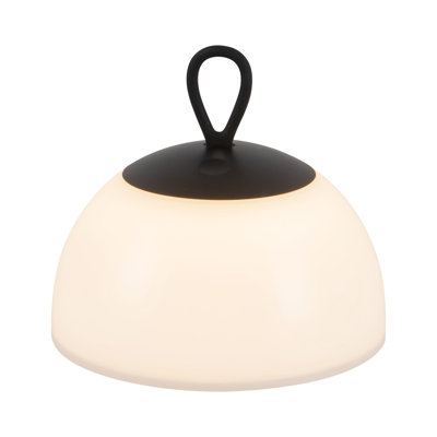 Idra 6-in Matte Black Dimmable LED Exterior Portable Lamp