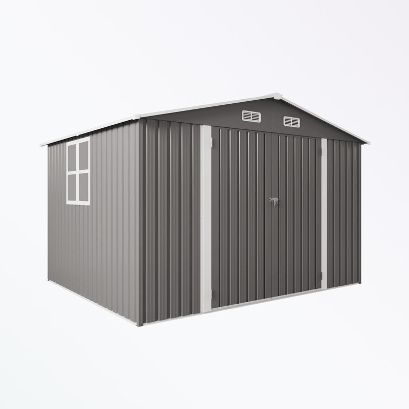 Remise de rangement extérieure avec porte verrouillable, évent et fenêtre